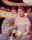 Mary Cassatt Canvas Paintings - Two Women In A Theater Box